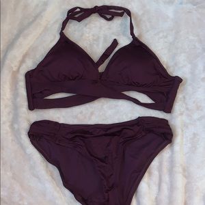 Maroon Bikini Set